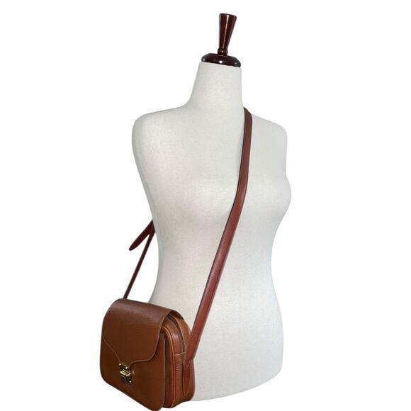 Vintage MARFORIO Brown Pebbled Geuine Leather Crossbody / Shoulder Bag - Picture 4 of 11